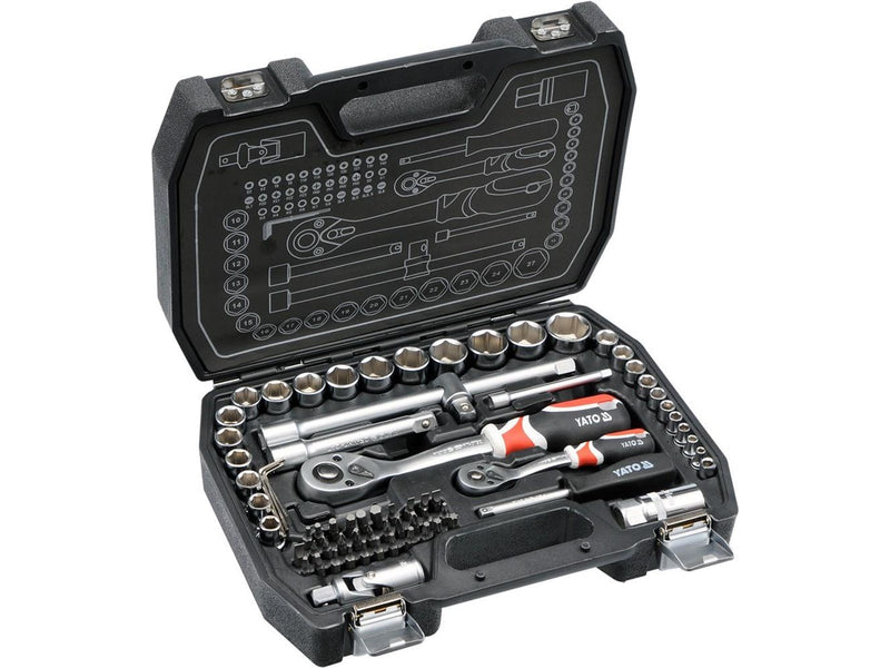 Yato YT-38782 SOCKET SET 1/2" 1/4" 72 PCS M