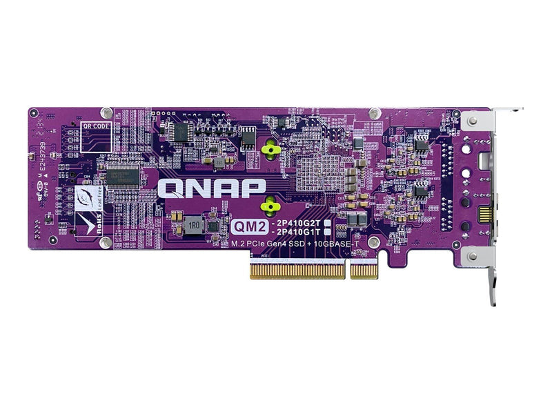 QNAP QM2-2P410G2T - storage controller - PCIe 4.0 x4 (NVMe) - PCIe 4.0 x8
