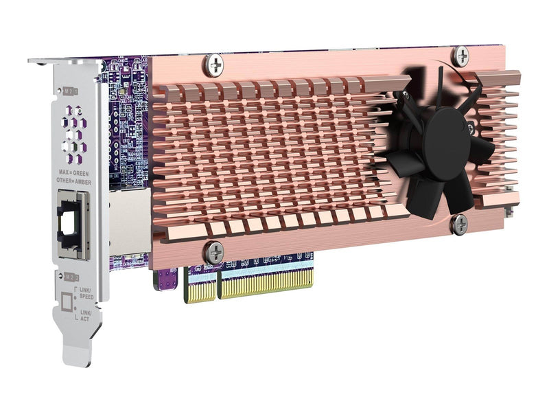 QNAP QM2-2P410G1T - storage controller - PCIe 4.0 x4 (NVMe) - PCIe 4.0 x8