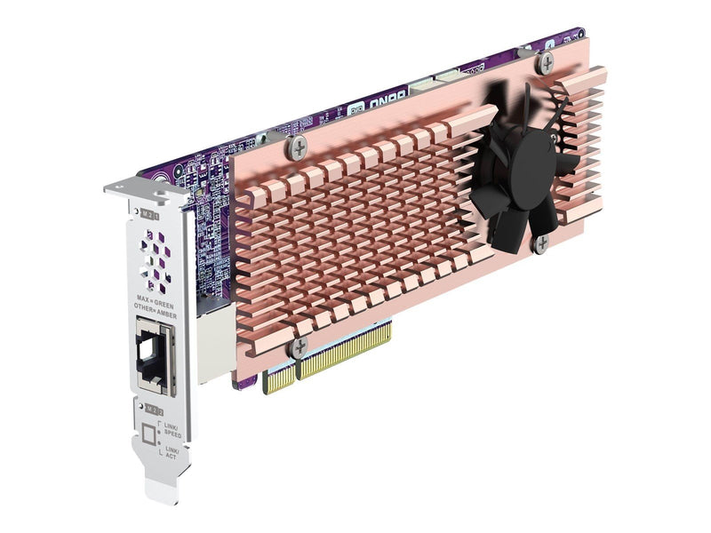 QNAP QM2-2P410G1T - storage controller - PCIe 4.0 x4 (NVMe) - PCIe 4.0 x8