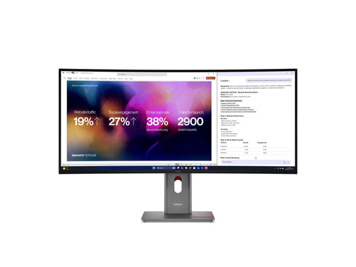 40" Lenovo ThinkVision P40WD-40 - 5120x2160 (5K2K) - 120Hz - IPS - 140W USB-C - KVM switch