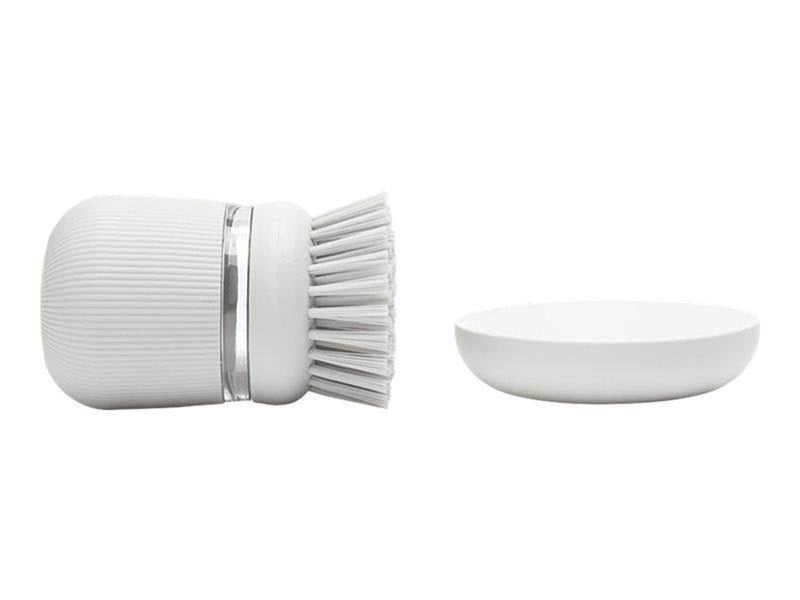 brabantia - soap dispensing dish brush - polyester - light grey