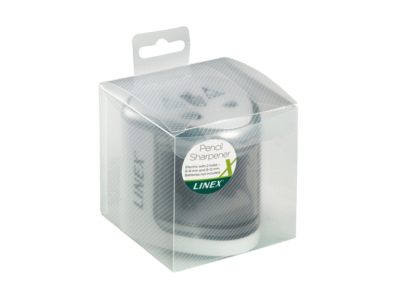Linex battery-operated pencil sharpener double white
