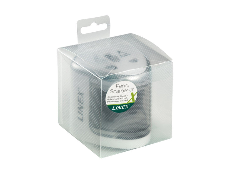 Linex battery-operated pencil sharpener double white