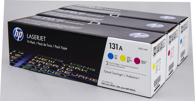 HP Original 131A Toner Tri-Pack cyan, magenta, gelb 1.800 Seiten (U0SL1AM)