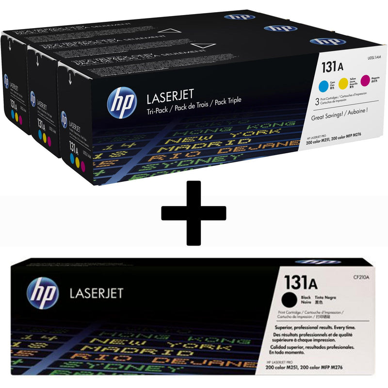 HP Original 131A Toner 4er Set schwarz, cyan, magenta, gelb