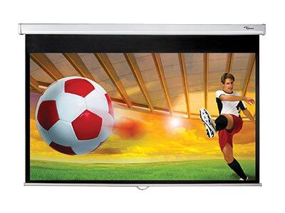 Optoma DS-9092PWC Manuelle Pull Down Leinwand für Wand-/Deckenmontage, 16:9, (92') 233,7 cm
