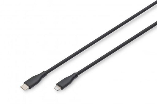 DIGITUS Lightning Silikon Anschlusskabel, USB-A - Lightning 0,5m, schwarz