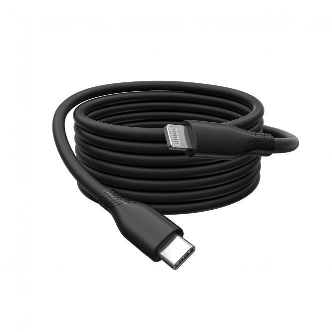 DIGITUS Lightning Silikon Anschlusskabel, USB-A - Lightning 2m, schwarz