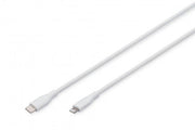 DIGITUS Lightning Silikon Anschlusskabel, USB-A - Lightning 0,5m, weiß