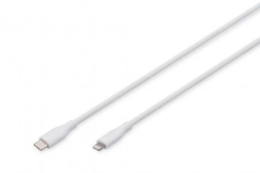 DIGITUS Lightning Silikon Anschlusskabel, USB-A - Lightning 0,5m, weiß