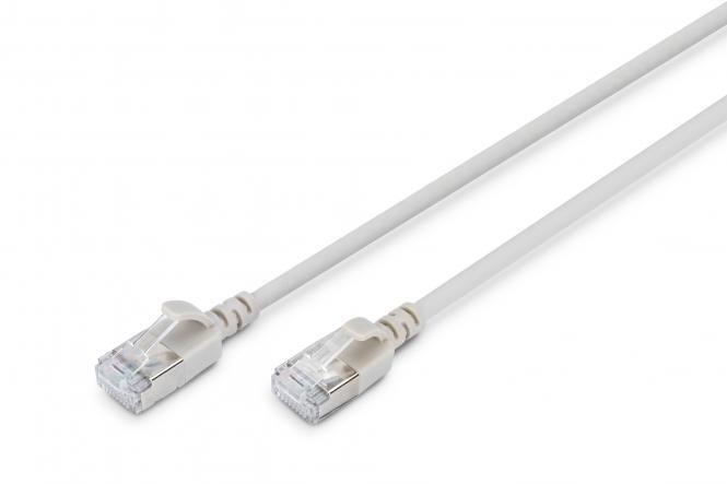 DIGITUS CAT 6A F-FTP Slim Patchkabel, 3m, Grau