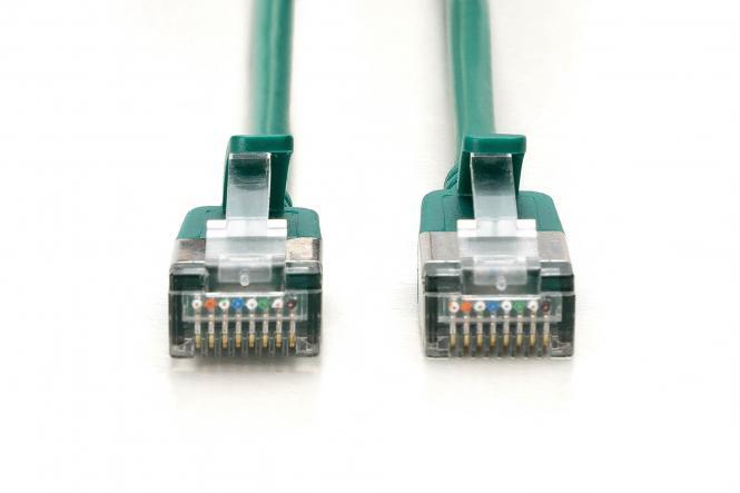 DIGITUS CAT 6A F-FTP Slim Patchkabel, 1m, Grün