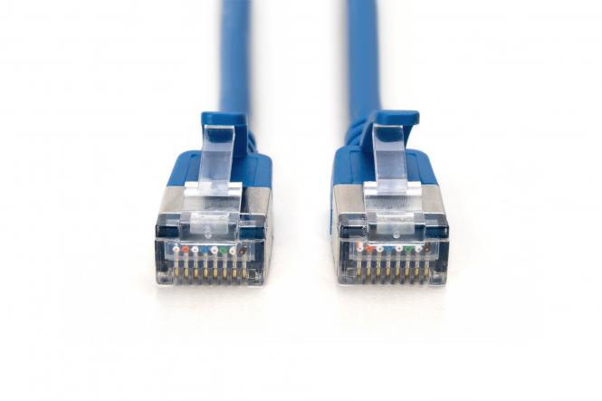 DIGITUS CAT 6A F-FTP Slim Patchkabel, 5m, Blau