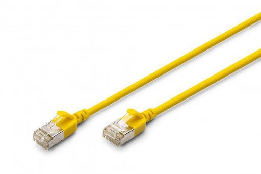 DIGITUS CAT 6A F-FTP Slim Patchkabel, 1m, Gelb
