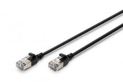 DIGITUS CAT 6A F-FTP Slim Patchkabel, 2m, Schwarz