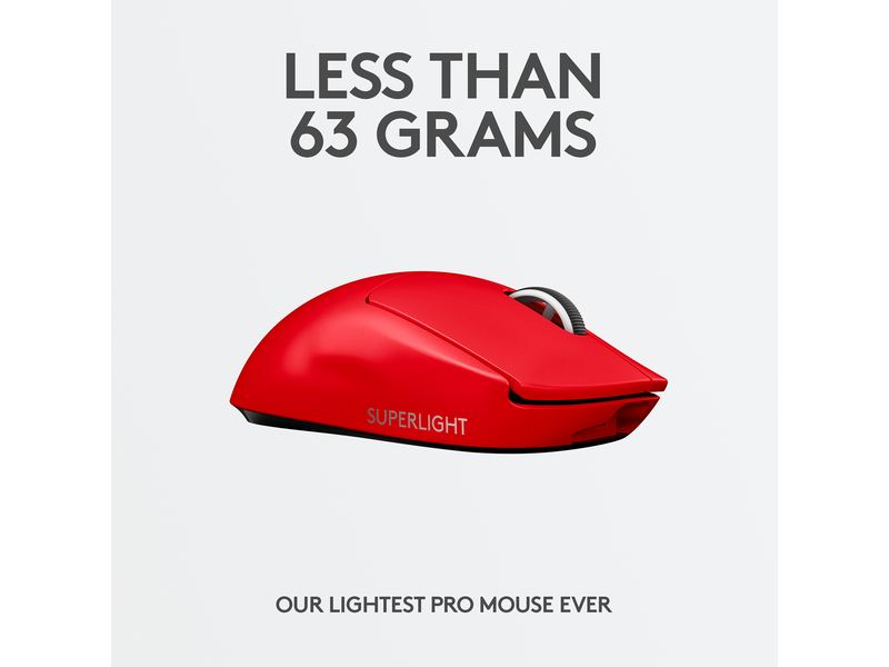 Logitech G PRO X SUPERLIGHT - Gaming Maus (Rot)