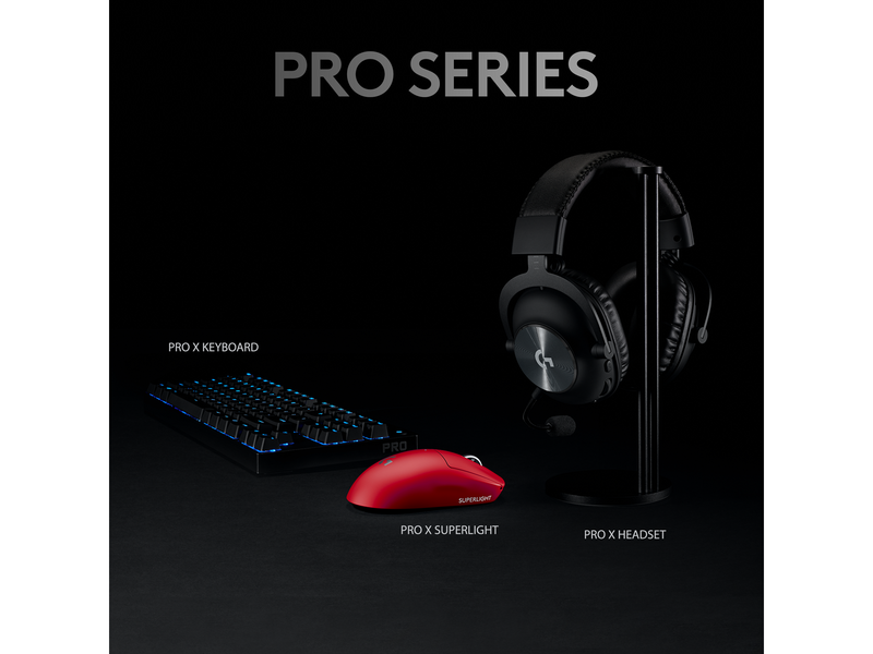 Logitech G PRO X SUPERLIGHT - Gaming Maus (Rot)
