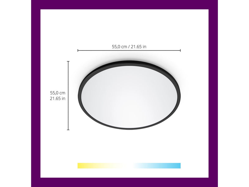 WiZ SuperSlim ceiling lamp 32W - Black