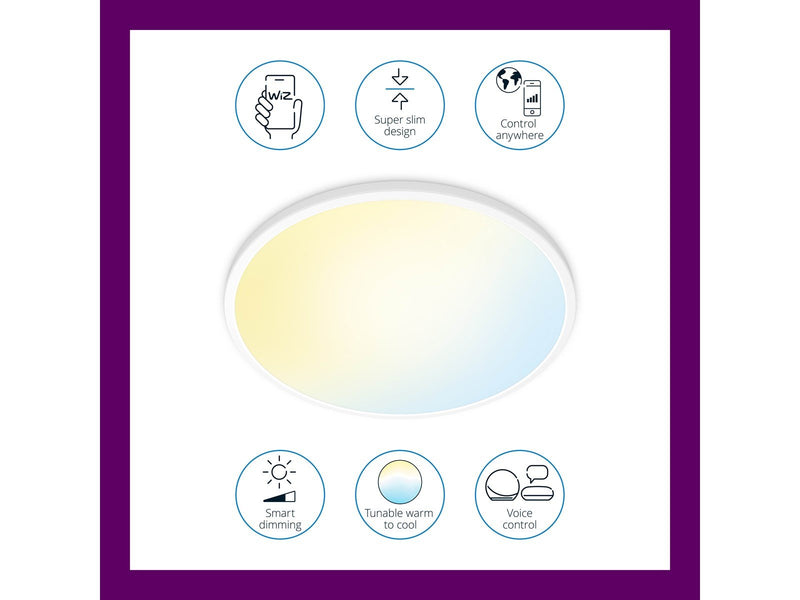 WiZ SuperSlim ceiling lamp 32W - White