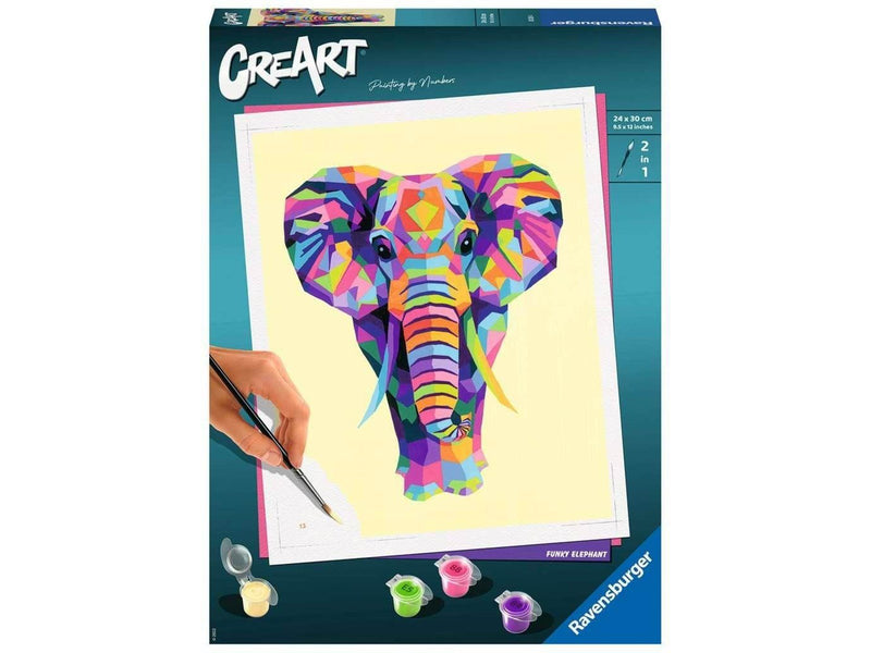CreArt Paint by Numbers - Funky Elephant