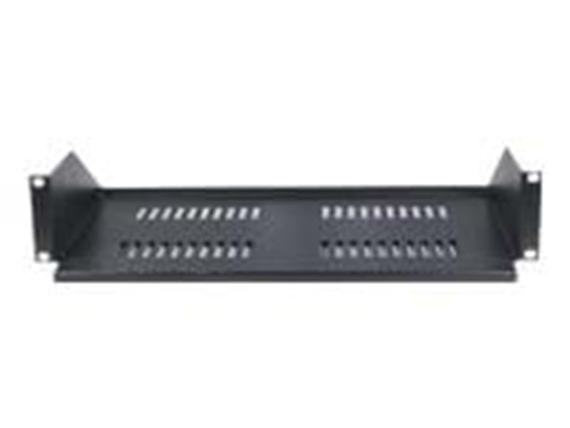 Deltaco 19" fast hylde 2U 267mm dyb ma