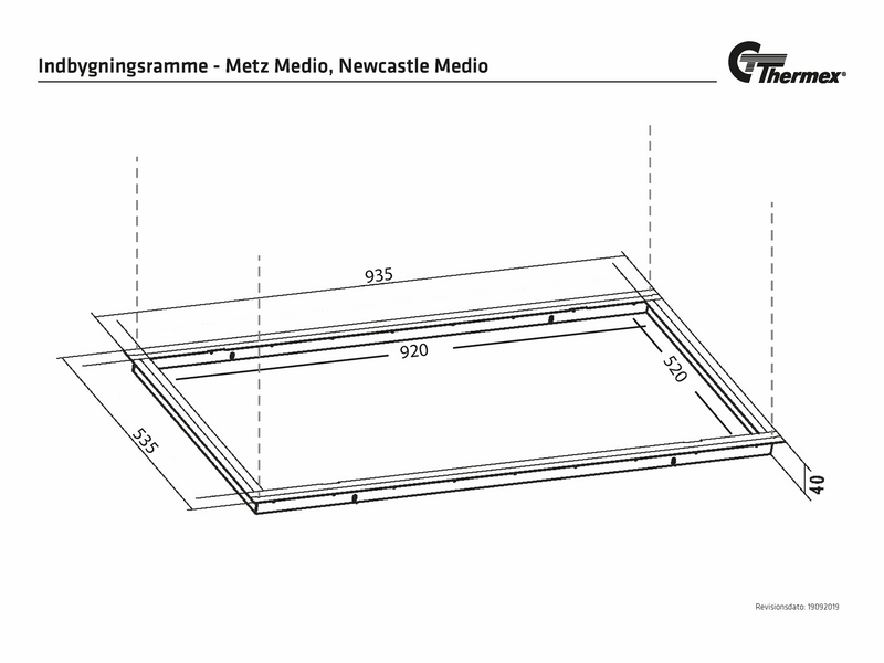 THERMEX mounting frame - black