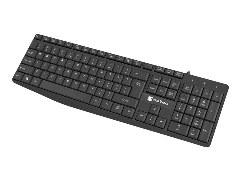 Natec Nautilus - keyboard - QWERTY - US - black - Tastaturen - Englisch - US - Schwarz