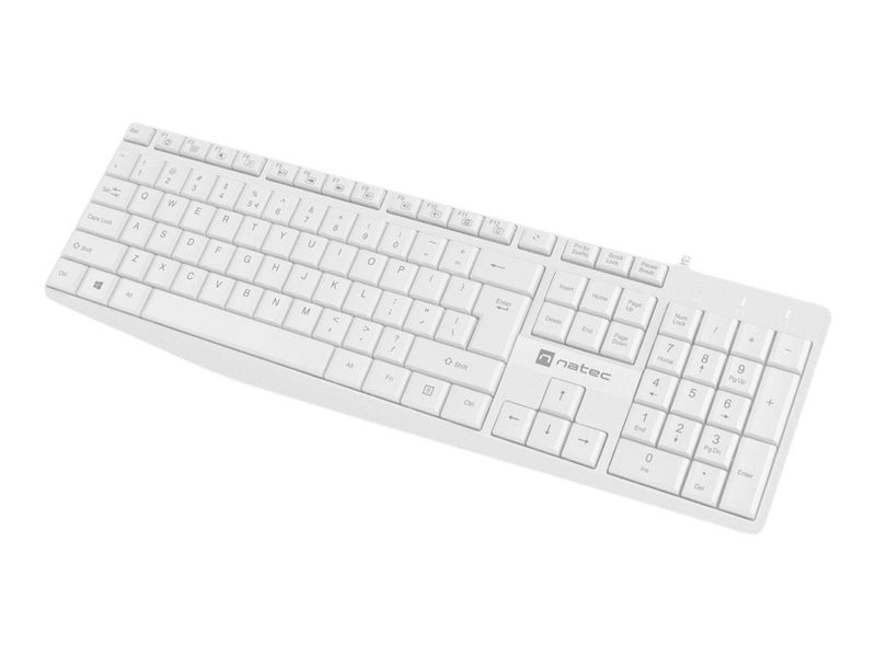 Natec Nautilus - keyboard - QWERTY - US - white - Tastaturen - Englisch - US - Weiss