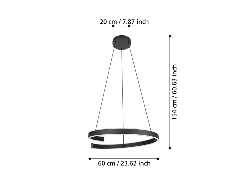 EGLO Connect-Z Deckenleuchte ANDABAIA-Z SMARTLIGHT SCHWARZ