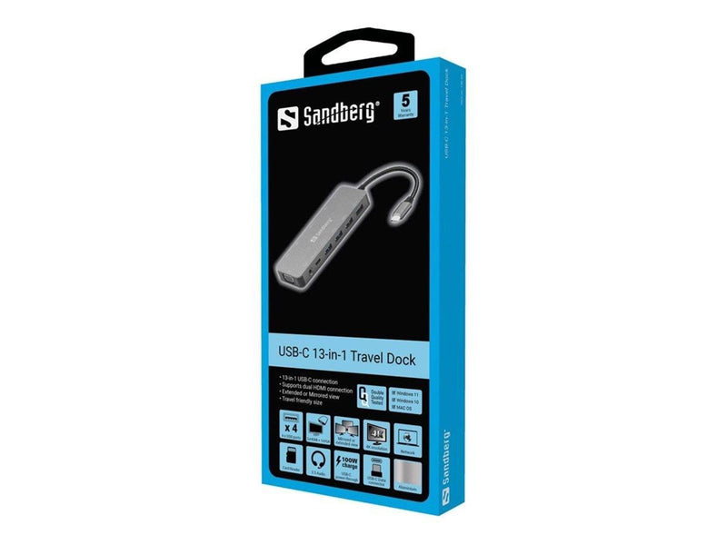 Sandberg USB-C 13-in-1 Travel Dock