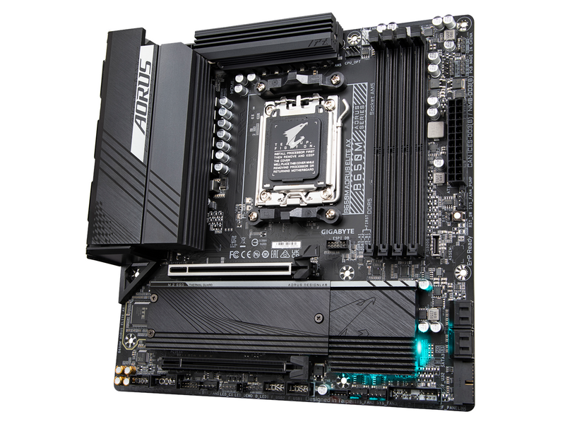 GIGABYTE B650M AORUS ELITE AX Mainboard - AMD B650 - AMD AM5 socket - DDR5 RAM - Micro-ATX