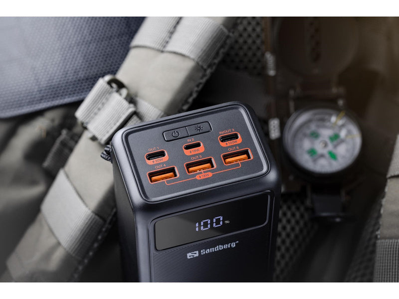 Sandberg Powerbank USB-C PD 130W 50000 mAh Powerbank (Akku) - schwarz - 50000 mAh