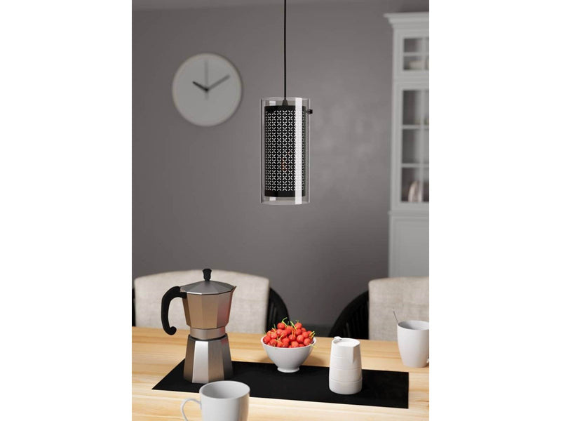 EGLO PINTO TEXTIL 1 pendant E27 black/clear