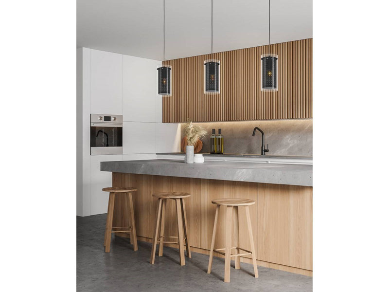 EGLO PINTO TEXTIL 1 pendant E27 black/clear
