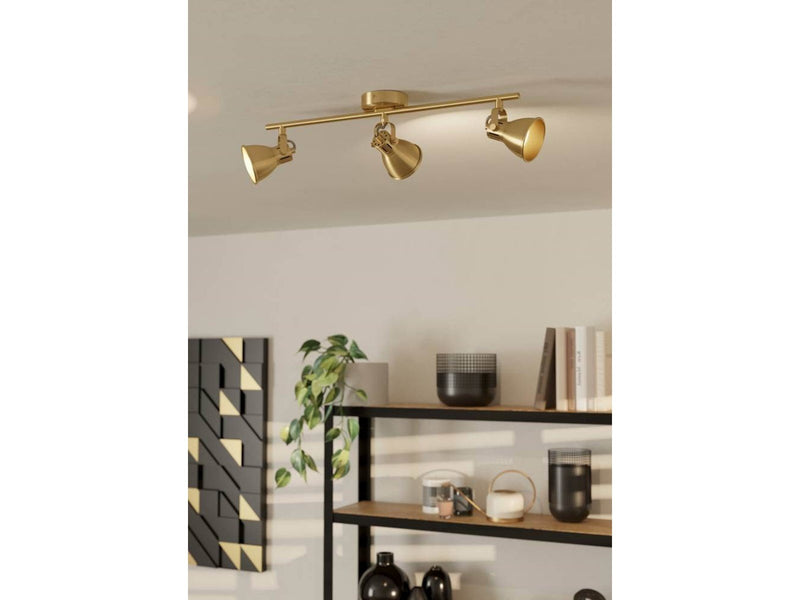 EGLO SERAS spot GU10 3x240lm brushed brass