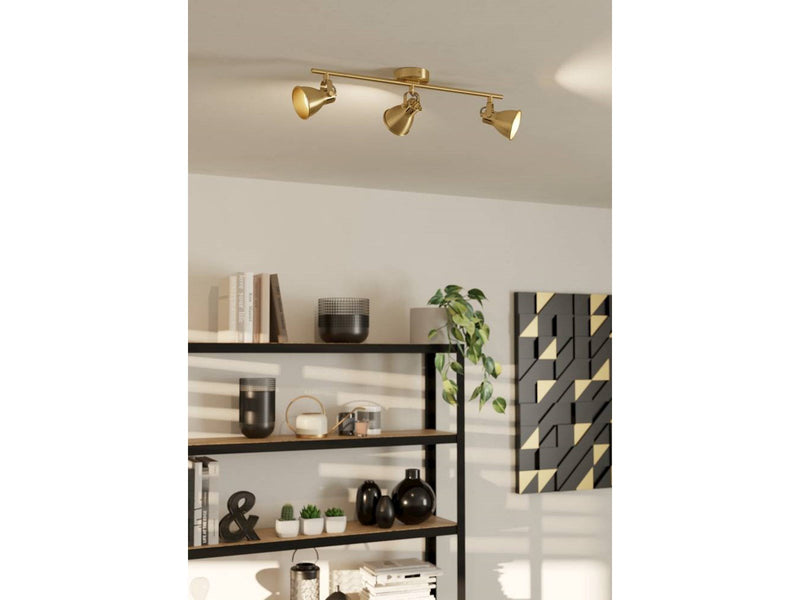 EGLO SERAS spot GU10 3x240lm brushed brass