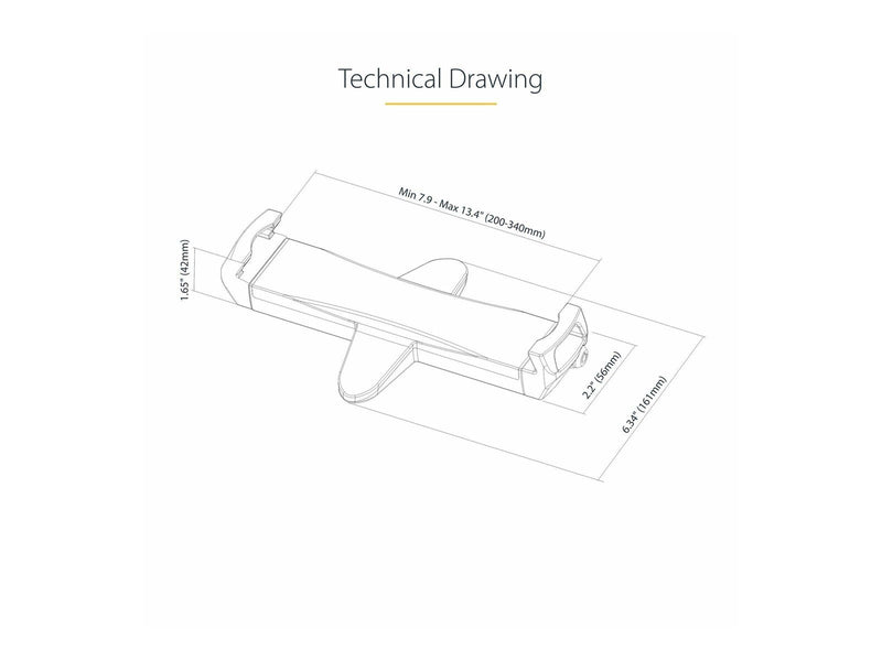 StarTech.com TABLET-VESA-ADAPTER 2 kg 7.9" - 12.5" 100 x 100 mm