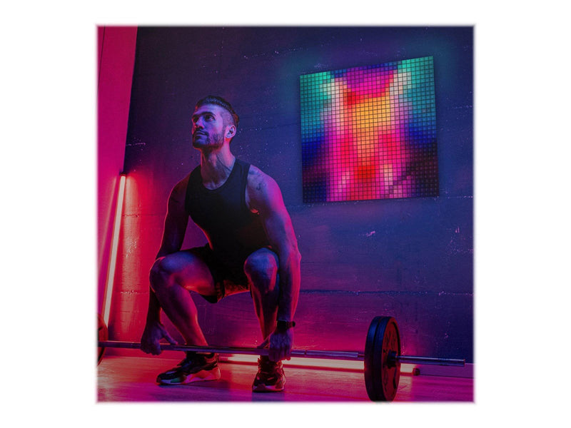 Twinkly Squares Extension Pack – 3 App-controlled LED Panels with 64 RGB Pixels. Black.