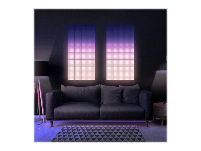 Twinkly Squares Extension Pack – 3 App-controlled LED Panels with 64 RGB Pixels. Black.