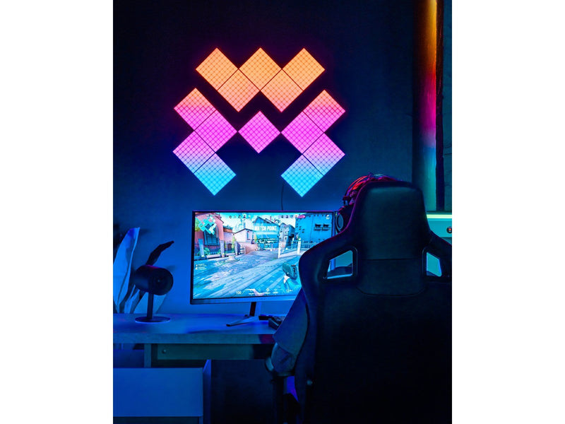 Twinkly Squares Starter Kit – 5+1 App-controlled LED Panels with 64 RGB Pixels. Black.