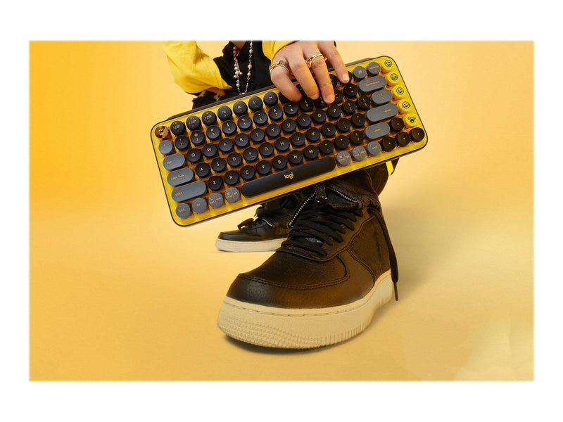 Logitech POP Keys - keyboard - QWERTZ - Swiss - blast - Tastaturen - Schweiz - Gelb