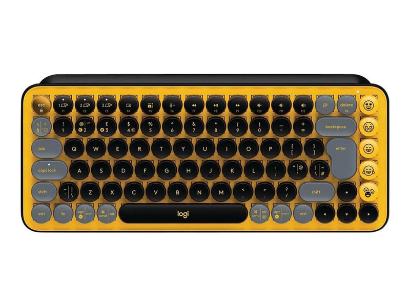 Logitech POP Keys - keyboard - QWERTZ - Swiss - blast - Tastaturen - Schweiz - Gelb