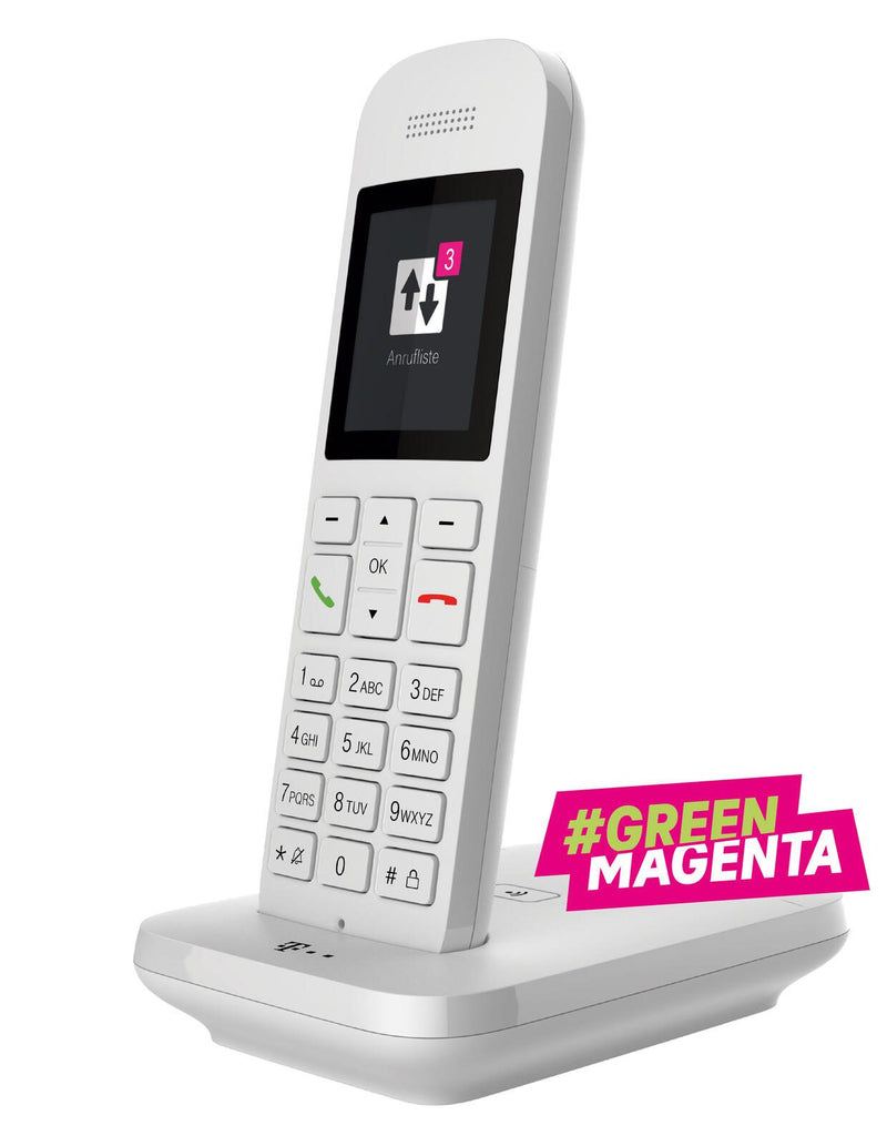 Telekom Sinus A12 Festnetz-Telefon mit Basis und AB Weiss