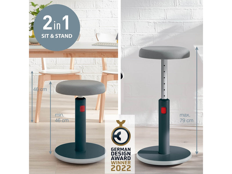 Leitz  Ergo Cosy Active Sitz- & Stehhocker 2-in-1 Samtgrau