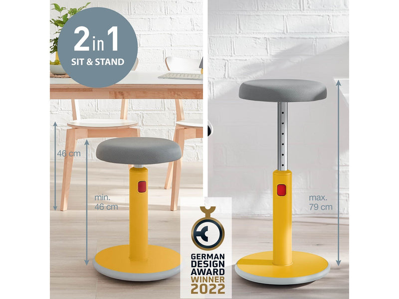 Leitz  Ergo Cosy Active Sitz- & Stehhocker 2-in-1 Warmes Gelb