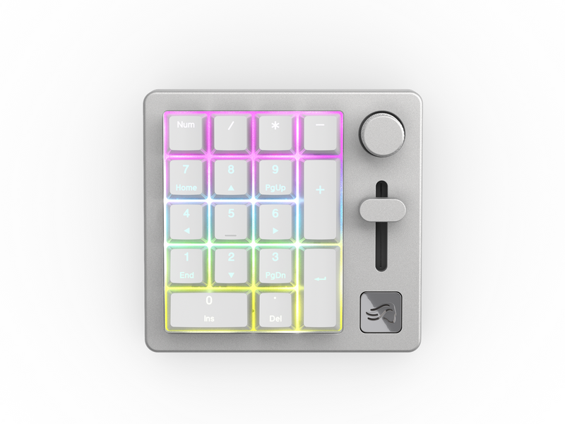 Glorious Numpad - Wireless - White Slate - Numpad - Universal - Weiss