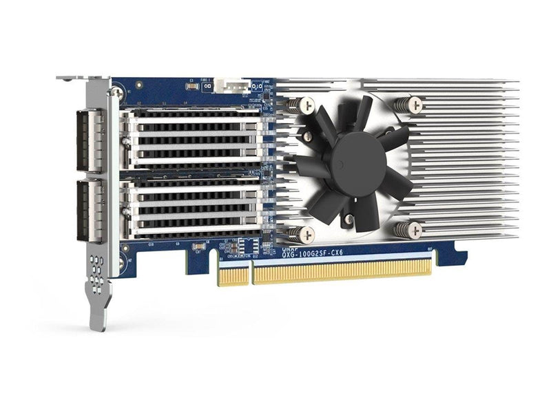 QNAP QXG-100G2SF-CX6 - network adapter - PCIe 4.0 x16 - 200 Gigabit Ethernet x 2