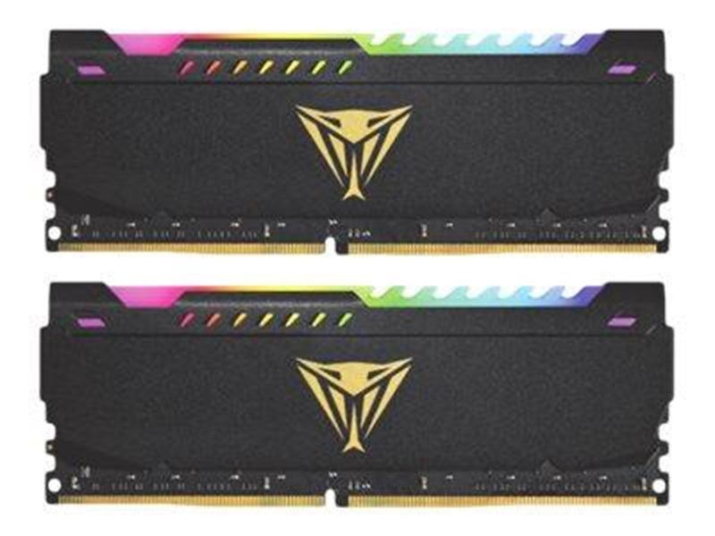 Patriot Viper Steel RGB - DDR4 - kit - 32 GB: 2 x 16 GB - DIMM 288-pin - 3600 MHz / PC4-28800 - unbuffered