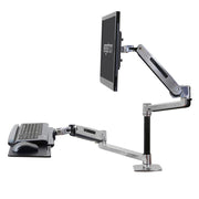 Ergotron WorkFit-LX Single Steh-Sitz Arbeitsplatz mit patentierter CF-Technologie für 1 Bildschirm bis 106,88 cm (42')